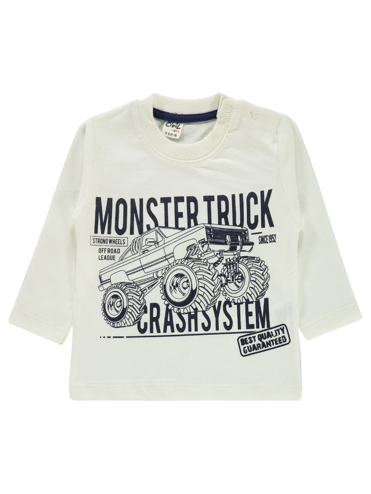 Bluza Monster Truck Alb