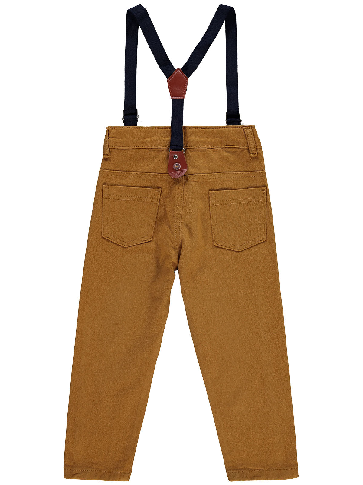 Pantaloni cu bretele Strap Style mustar