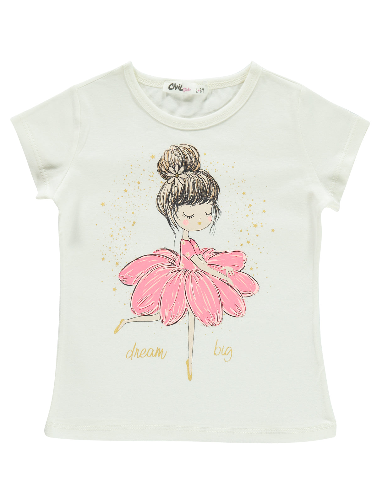 Tricou dream big alb