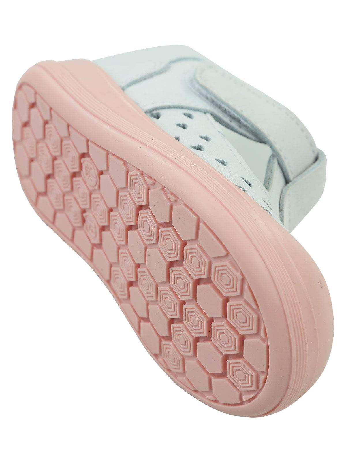 Sandalute din piele Lorena alb-roz