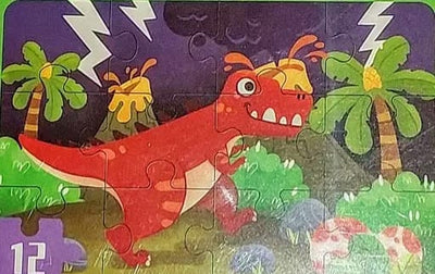 magnetic puzzle cu dinozauri