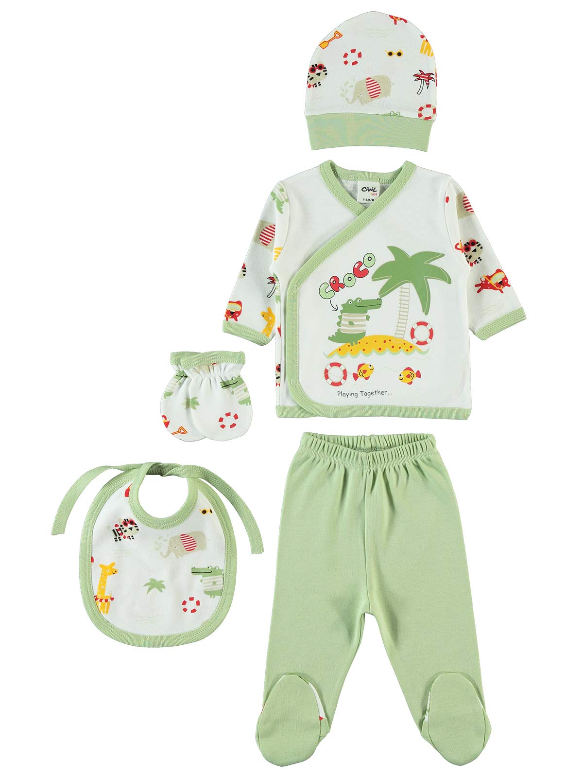 set bebelusi 5 piese bumbac