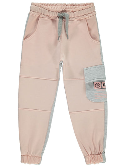 Pantalonasi fetite bumbac Casual Pinky